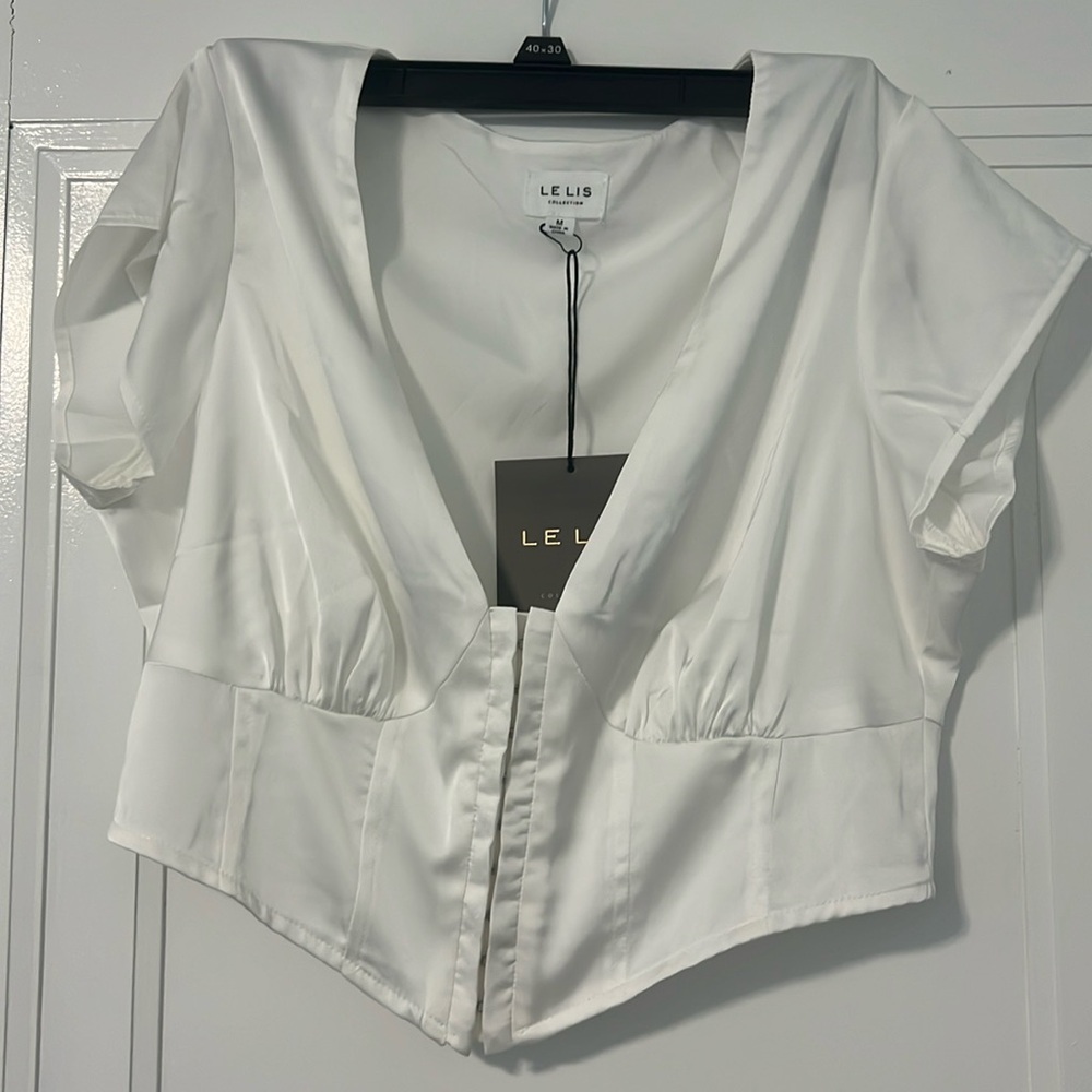 Le Lis White Corset Top